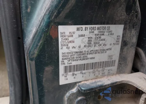 2008 Ford F-250 Fx4/Harley-Davidson/King Ranch/Lariat/Xl/Xlt из США, поврежденный, VIN 1FTSW21R28EB11650